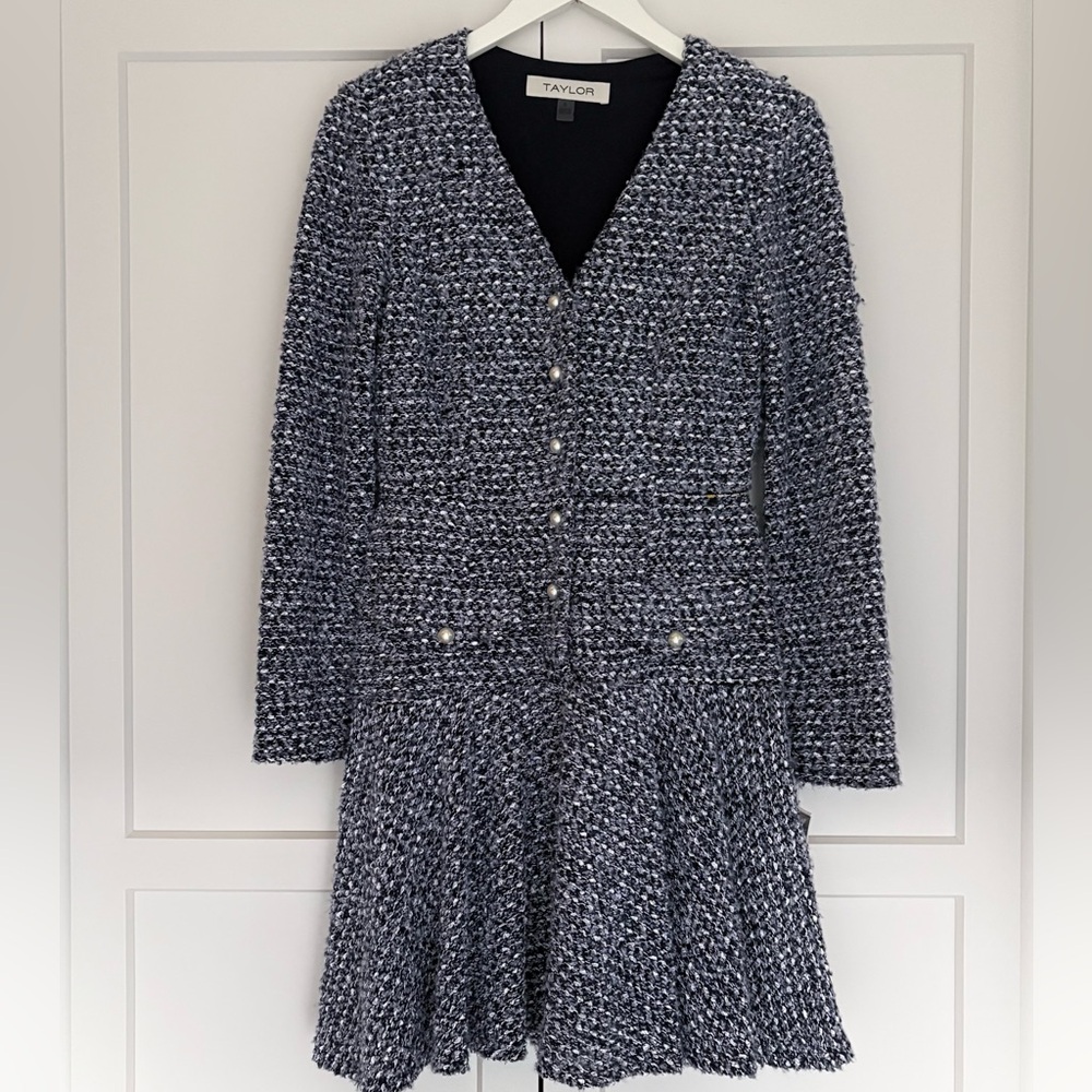 NWT TAYLOR Boucle Knit Dress - Picture 2 of 12